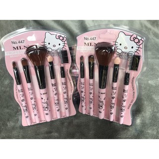 [ẢNH THẬT] BỘ 5 CỌ TRANG ĐIỂM HELLO KITTY SIÊU CUTE