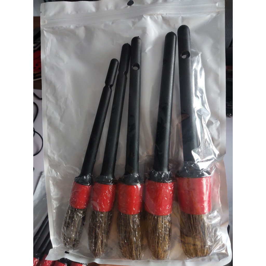 Bộ cọ lông thú 5 cây chịu hóa chất Taiwan chổi cọ rửa đa năng vệ sinh nội thất ô tô quét khe kẽ điều hòa Nhật Bản Mart