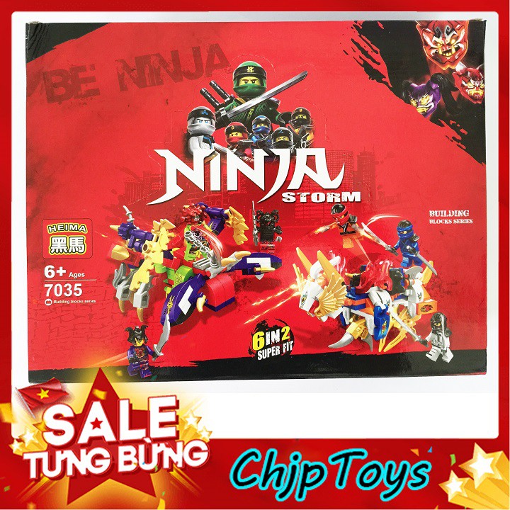 ĐỒ CHƠI LẮP RÁP - COMBO 6 BỘ LEGO NINZA QUÁI THÚ (6 IN 2)