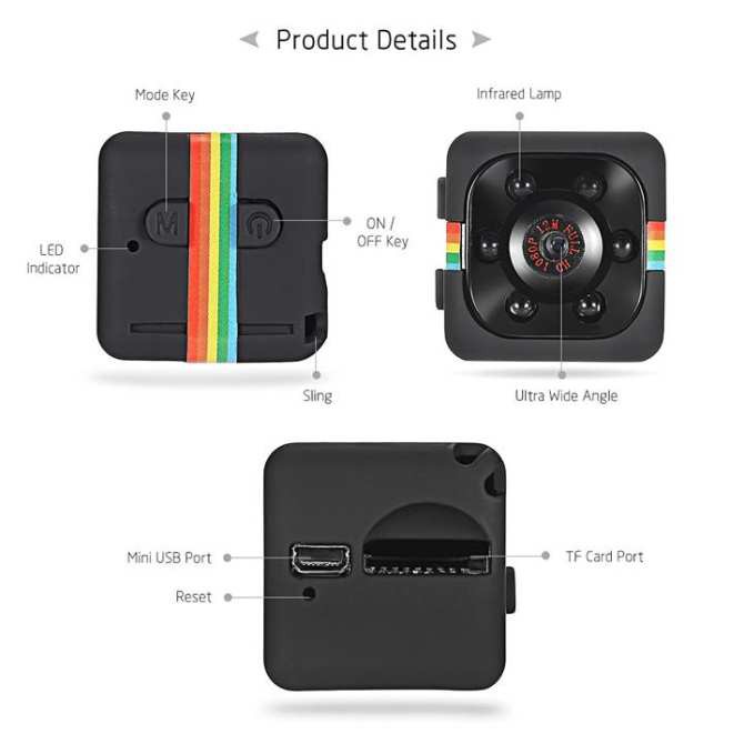 Camera mini SQ11 HD 1080P có đèn hồng ngoại | BigBuy360 - bigbuy360.vn