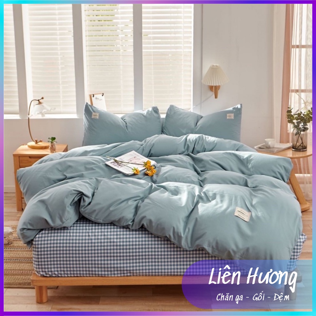 Trọn Bộ Chăn Ga gối 4 món_LOẠI 1_Chất cotton đũi dầy dặn mềm mịn thoáng mát mẫu  mới nhất