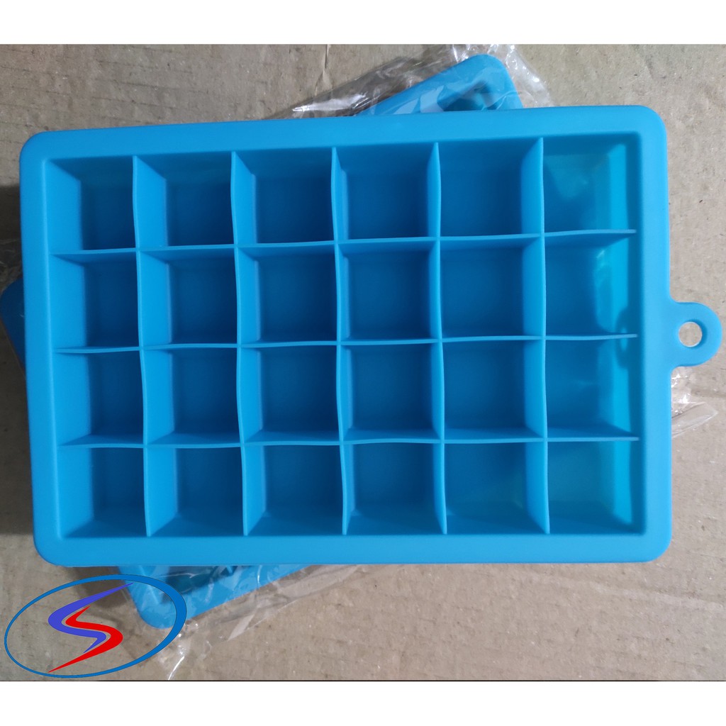 Khay làm đá silicone 24 ngăn  [NHẬP: " QUANG5000 " GIẢM 5K/ ĐƠN 100K] khay đá silicon độ bền cao.