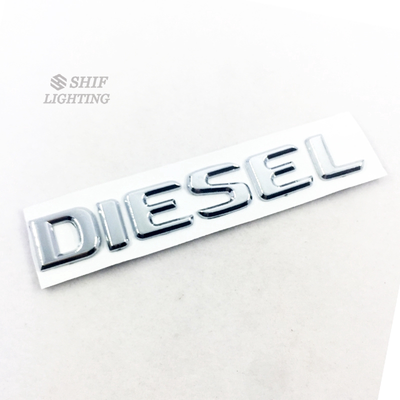 Biển logo DIESEL trang trí xe hơi chất liệu ABS và chrome