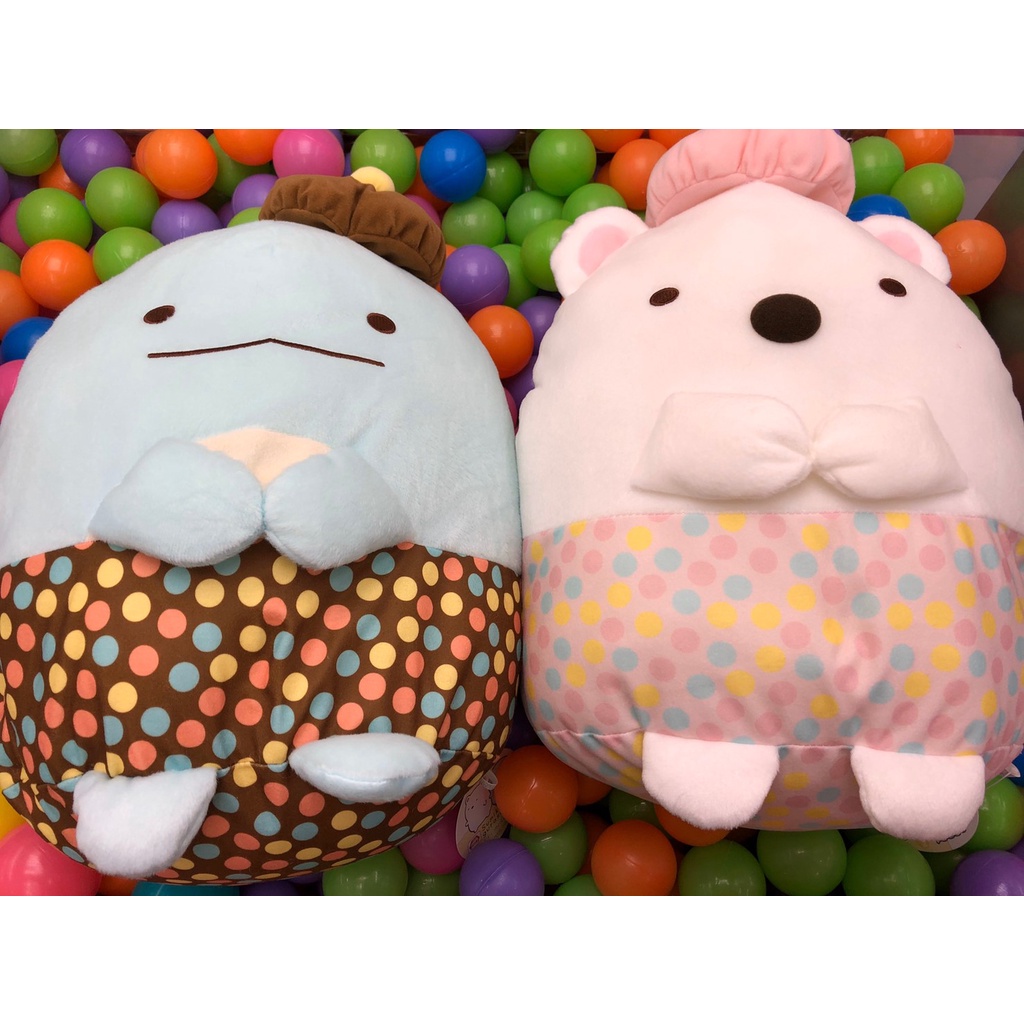 [SAN-X] Gấu bông Shirokuma Sumikko Gurashi Karafuruchoko nuigurumi XL Đồ chơi sang trọng sô cô la đầy màu sắc chính hãng