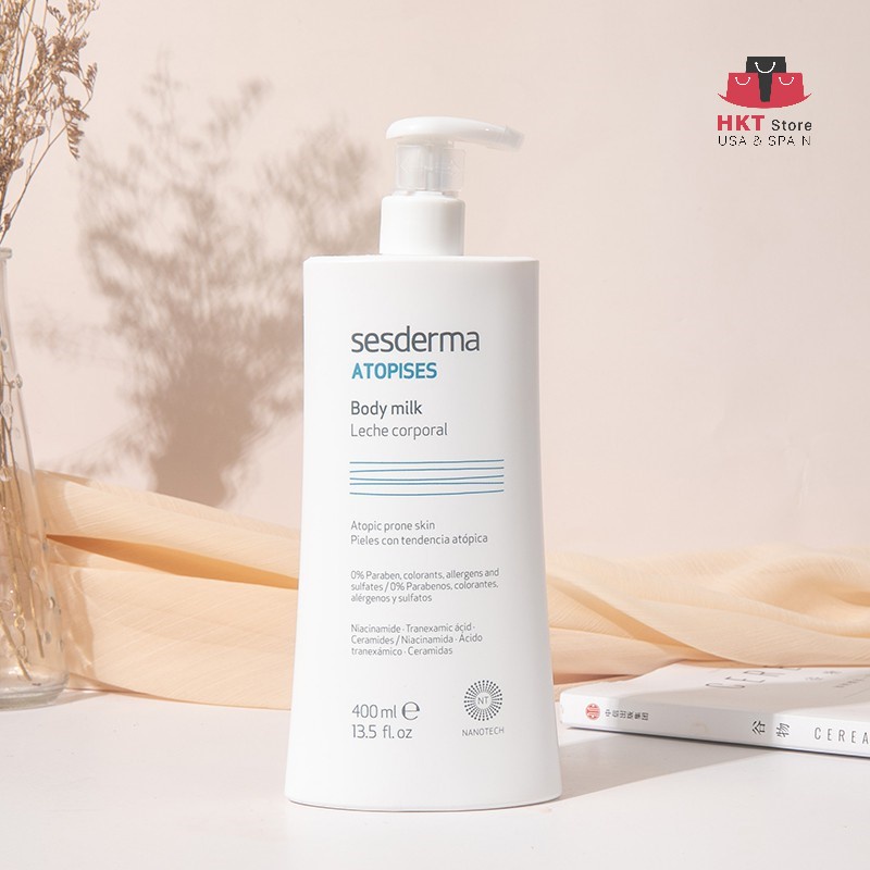 Sữa dưỡng thể Sesderma ATOPISES Moisturising Body Milk làm sáng & mềm mịn làn da 400ml