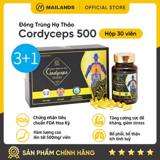 Đông Trùng Hạ Thảo Cordyceps 500 (Hộp 30 viên)