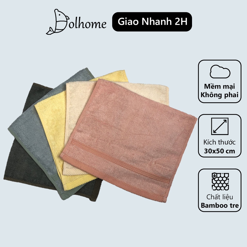 [Mã 155LIFESALE giảm 8% đơn 99K] Khăn mặt Dolhome cao cấp,khăn mặt bamboo kháng khuẩn,mềm mại Nam Đô-82425