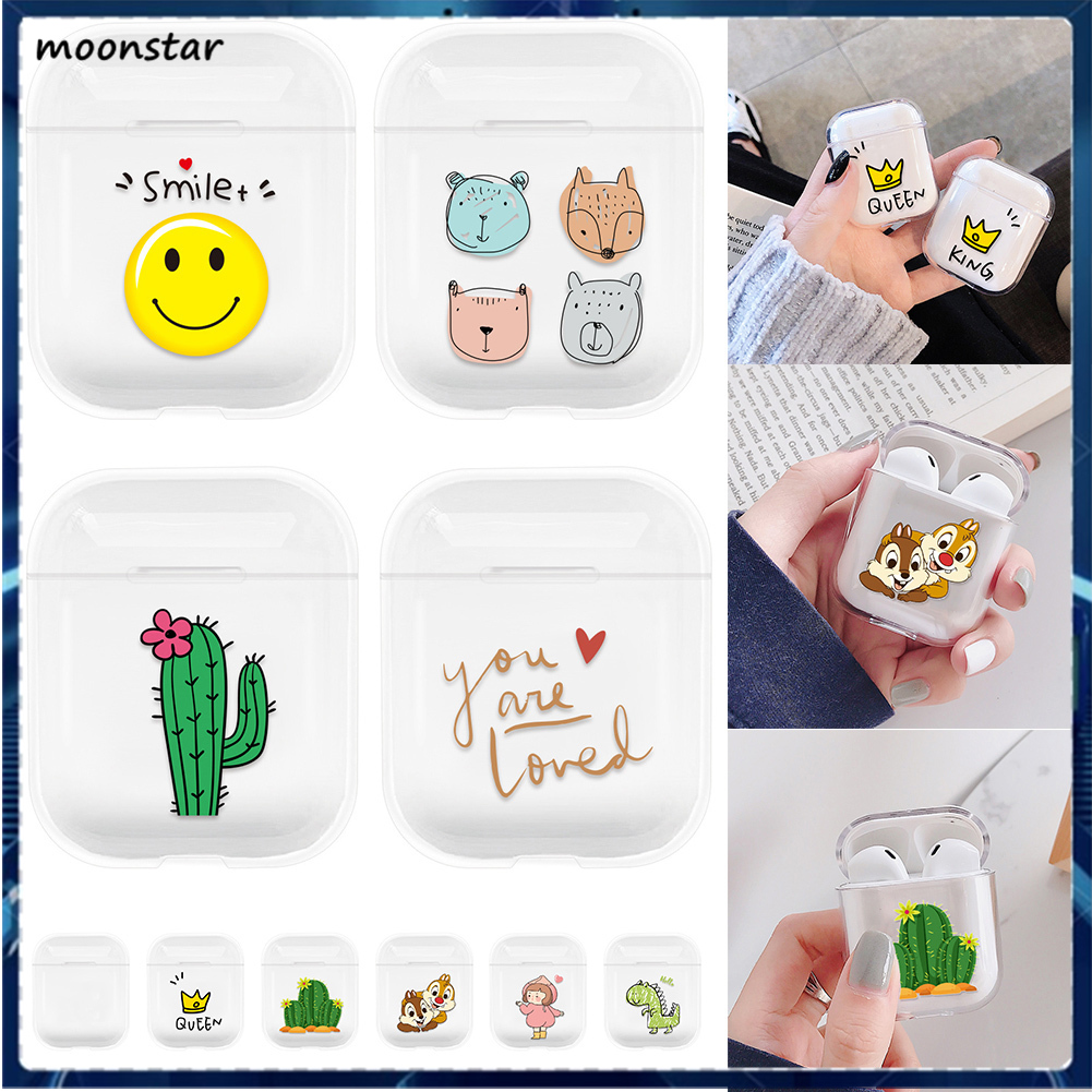 Ốp Bảo Vệ Hộp Đựng Tai Nghe Airpods 1 / 2 Hình Hoạt Hình Xinh Xắn