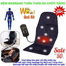 Nệm (Đệm) massage toàn thân Elip - Ghế Mát Xa Đa Năng Toàn Thân giảm stress, lưu thông khí huyết, giảm đau nhức toàn cơ