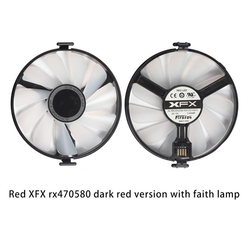 XFX FDC10U12S9-C Cooler Fan Replace for XFX RX 470 480 580 ,2 Pack