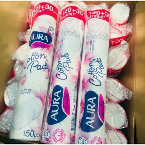 Bông Tẩy Trang Aura Beauty Cotton Pads 150 Miếng