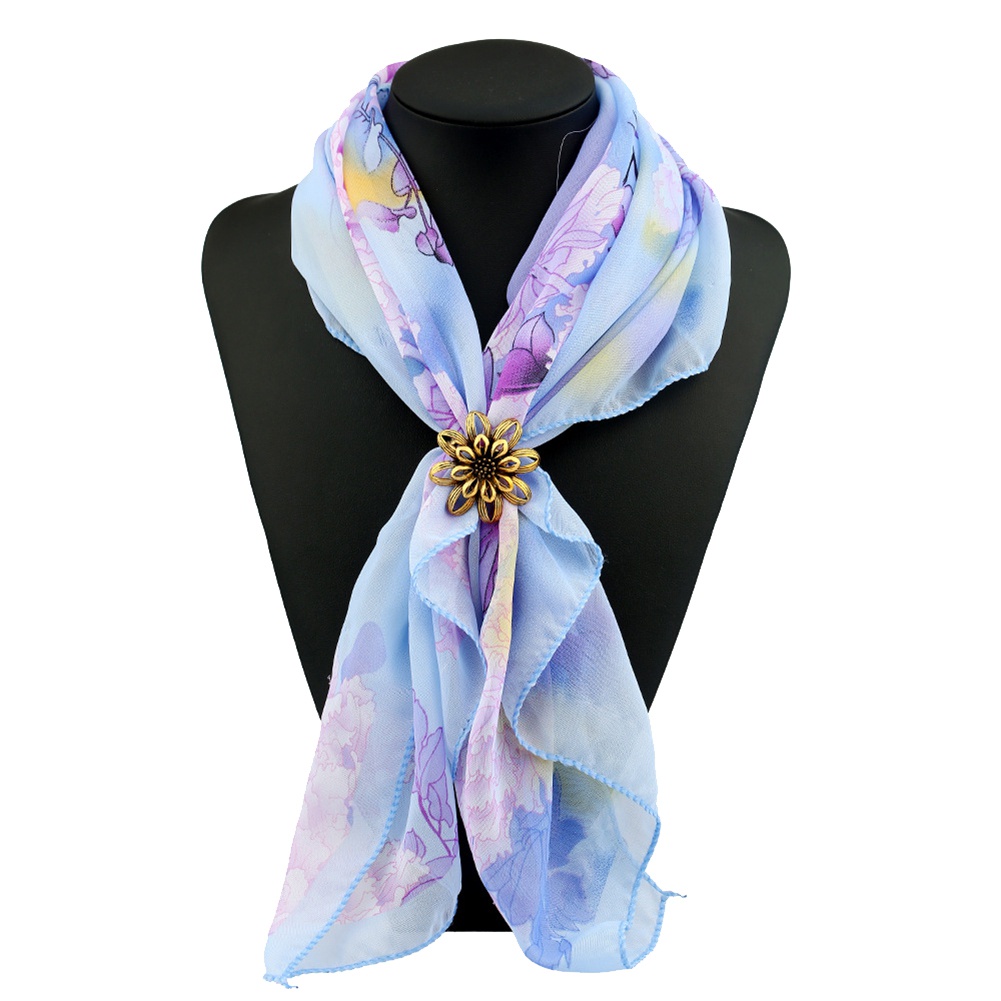 Ghim Cài Khăn Choàng 3 Vòng Hình Hoa Cổ Điển Cho Nữ