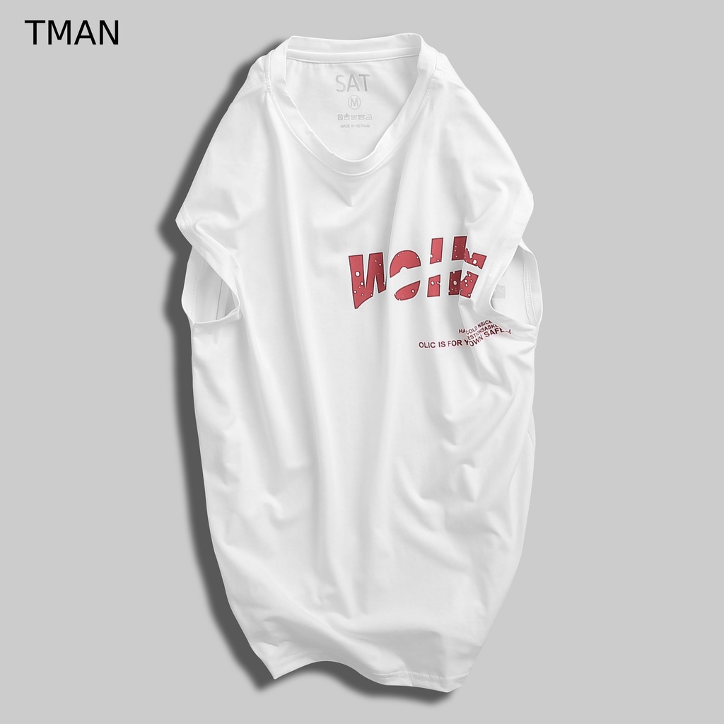 Áo tank top wolla gee TMAN 3 lỗ sát nách thể thao unisex phong cách ulzzang wind ATT- 002