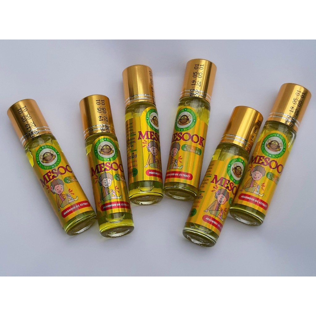 06 Chai Dầu Gió Lăn Thảo Dược MESOOK Oil 8ml dầu nóng đau nhức khớp, khử mùi hôi cơ thể “ nách,chân”, stress, béo
