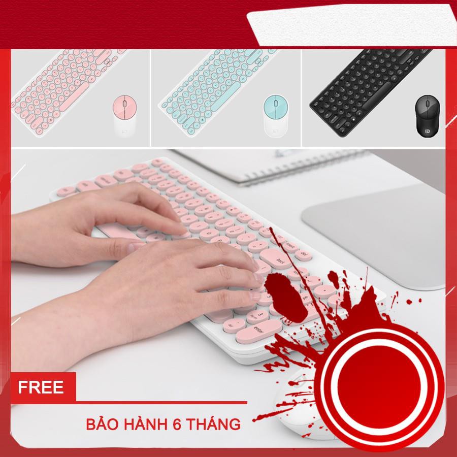 Bộ Bàn Phím Không Dây Forter IK6630 - Hàng chính hãng - Nút bấm tròn [BH 6 THÁNG]