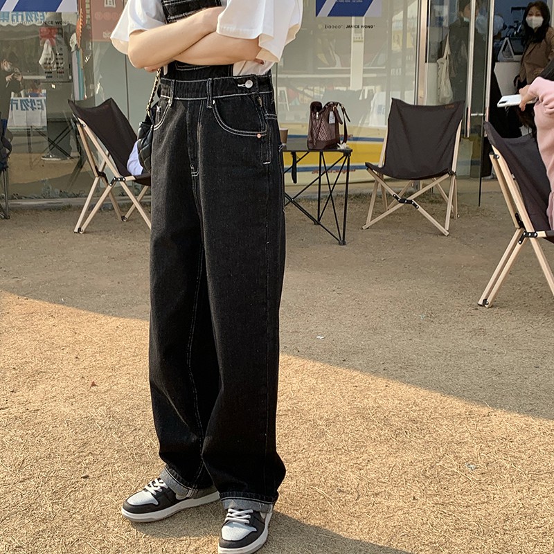 [Mã FADIRECT20 giảm 20K đơn 150K] LEEVA - Yếm quần jeans dáng dài cho nữ phong cách cá tính L294 | BigBuy360 - bigbuy360.vn