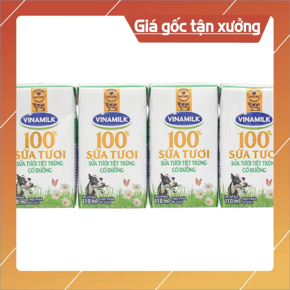 [ICLN9 giảm 5K cho đơn hàng 50k]  Thùng 48 hộp Sữa tươi tiệt trủng 100% có đường bé (110ml)