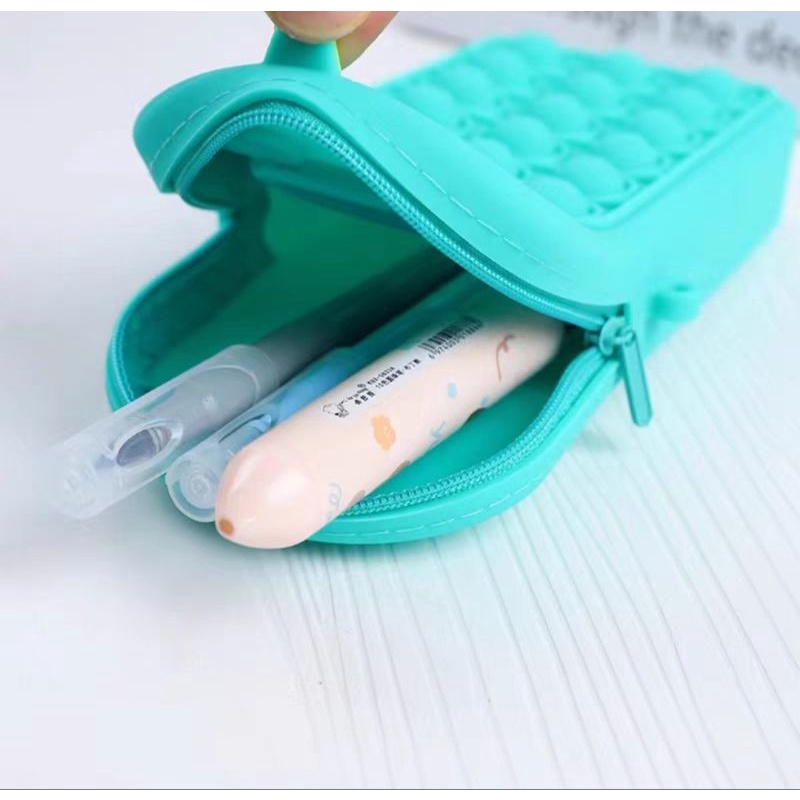 Bóp viết Pop it kỳ lân khủng long siêu rẻ (có 3 màu: xanh, hồng, vàng)