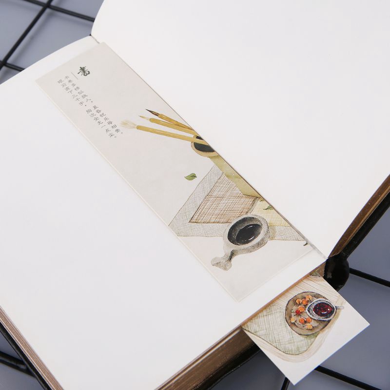 Set 30 Thẻ Đánh Dấu Sách Phong Cách Retro