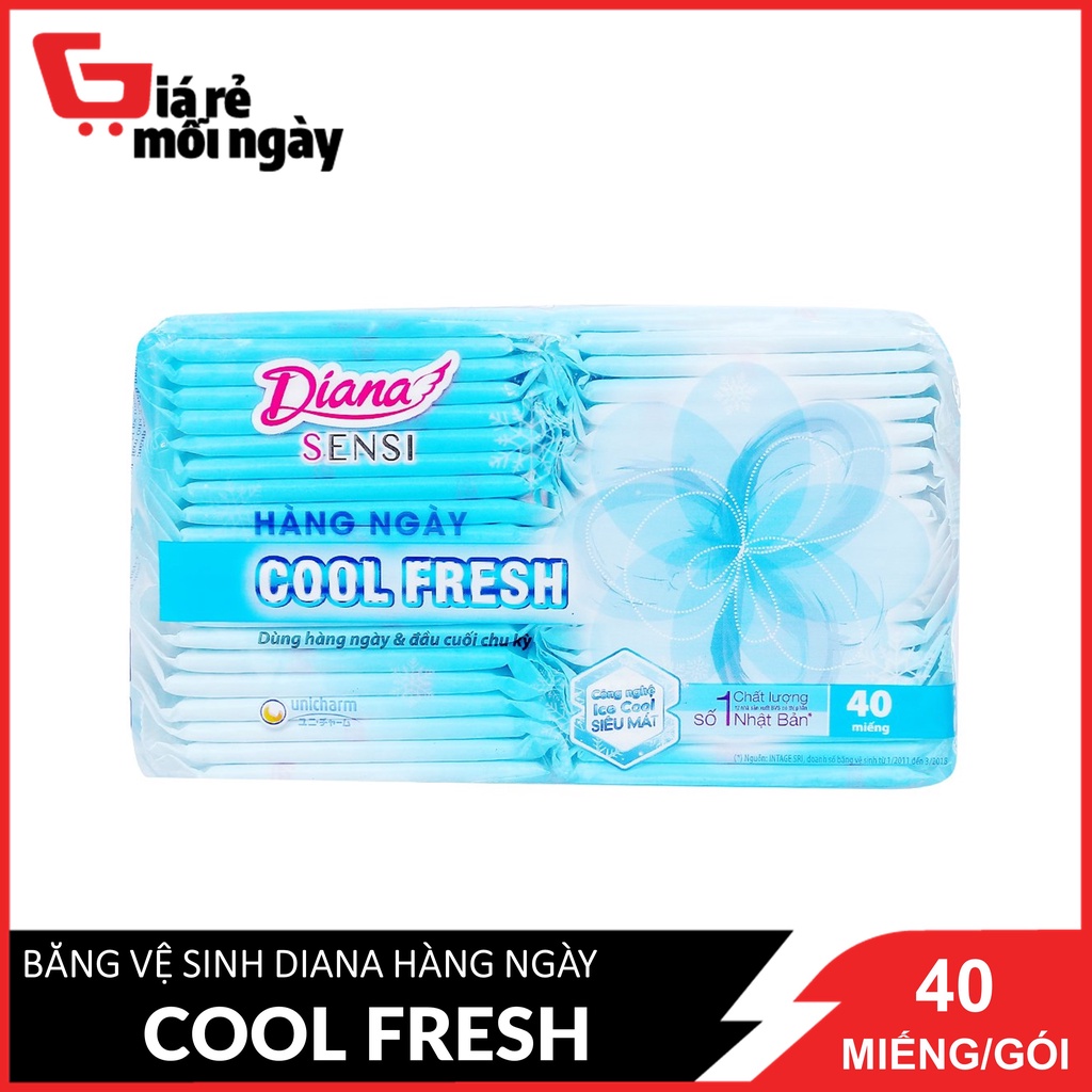 Băng vệ sinh Diana Sensi Hàng Ngày Cool Fresh 40 miếng/gói