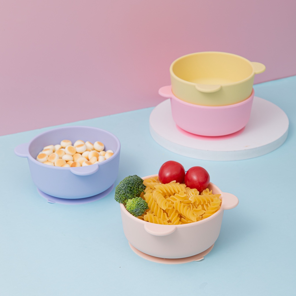 Bộ dụng cụ ăn Mamimamihome bằng silicone chống trượt chống thấm nước dành cho trẻ em