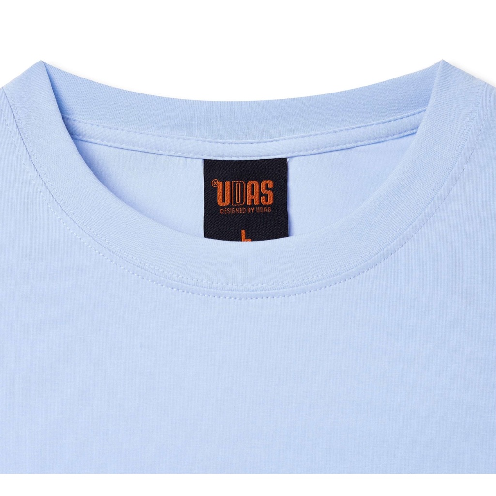 Áo thun tay lỡ UDAS phông Unisex nam nữ Cotton oversize form rộng SIGNATURE - Blue Sky | BigBuy360 - bigbuy360.vn
