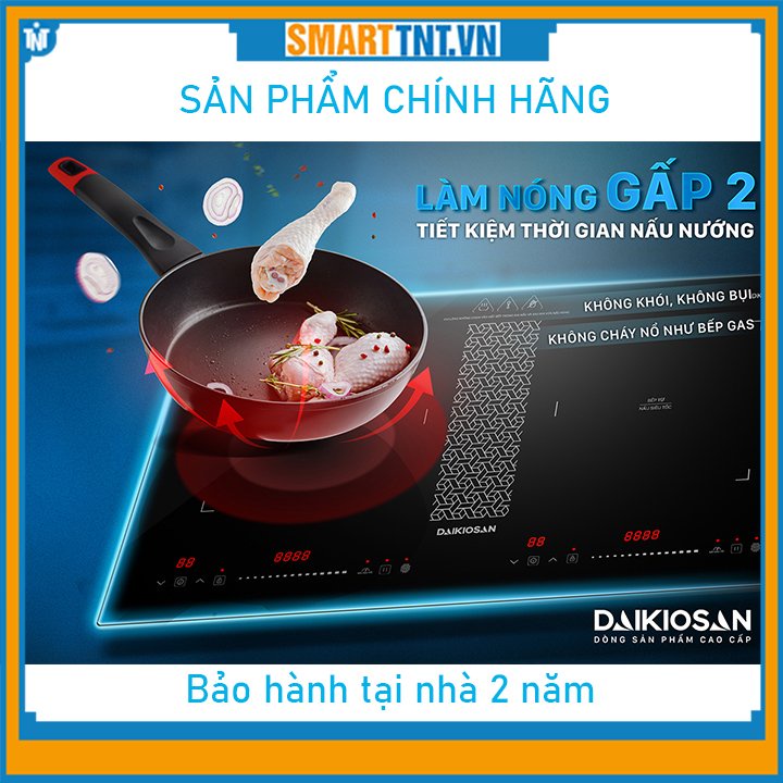 Bếp từ đôi cao cấp chính hãng Daikiosan DKT-200007 mới