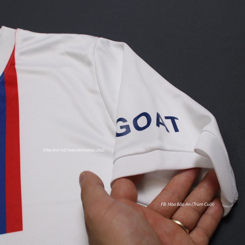 Quần Áo Đá Bóng PSG  Màu Trắng  2023- Hàng Cao Cấp vải Dệt Mềm Mịn Chuẩn Form Âu