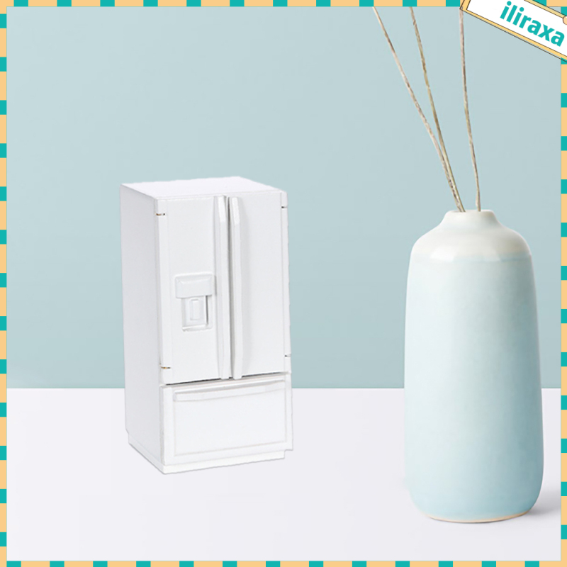 Tủ Lạnh Mini Trang Trí Nhà Búp Bê Tỉ Lệ 1 / 12