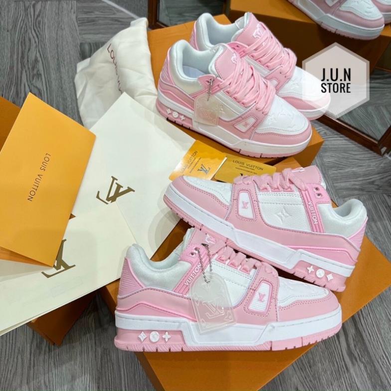 Giày lv đen trắng xanh hồng đỏ Trainer siêu phẩm Hot Trend hàng Trung - Giày luôn vui tươi cá tính dễ phối đồ Full Box