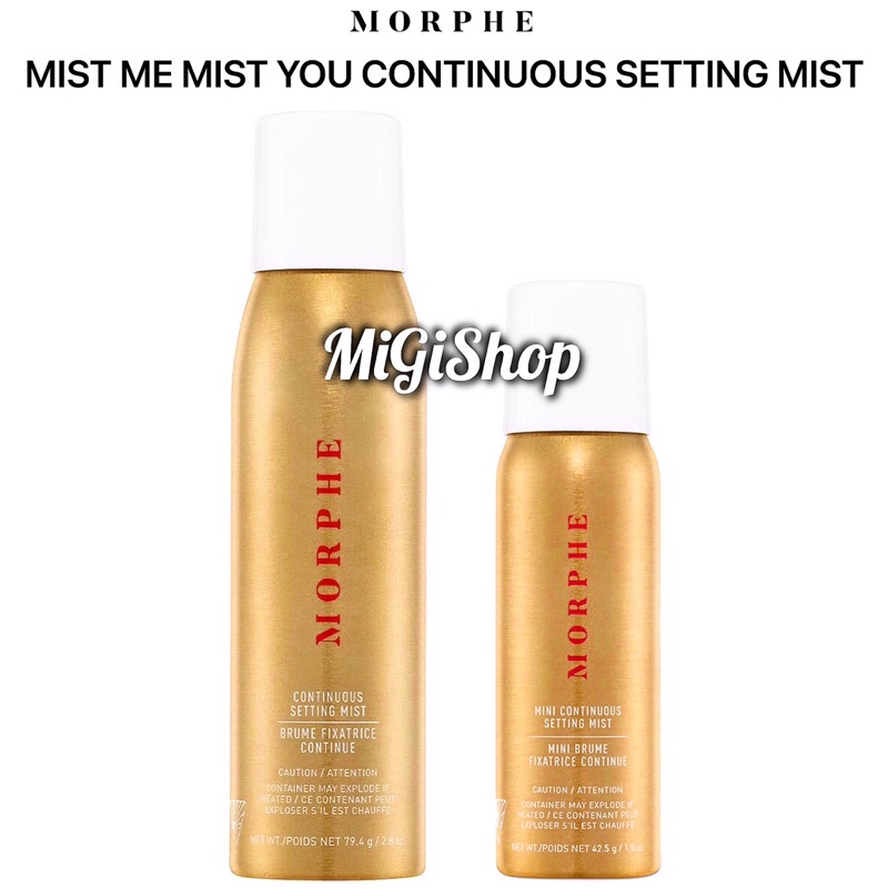 [Hàng Mỹ] Xịt Khoá Nền Morphe Mist Me Mist You Continuous Setting Mist