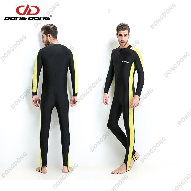 Bộ áo lặn, quần áo lặn biển chống nắng 1mm NAM - YELLOW, cản tia UV, hàng thể thao chuyên dụng cao cấp - DONGDONG