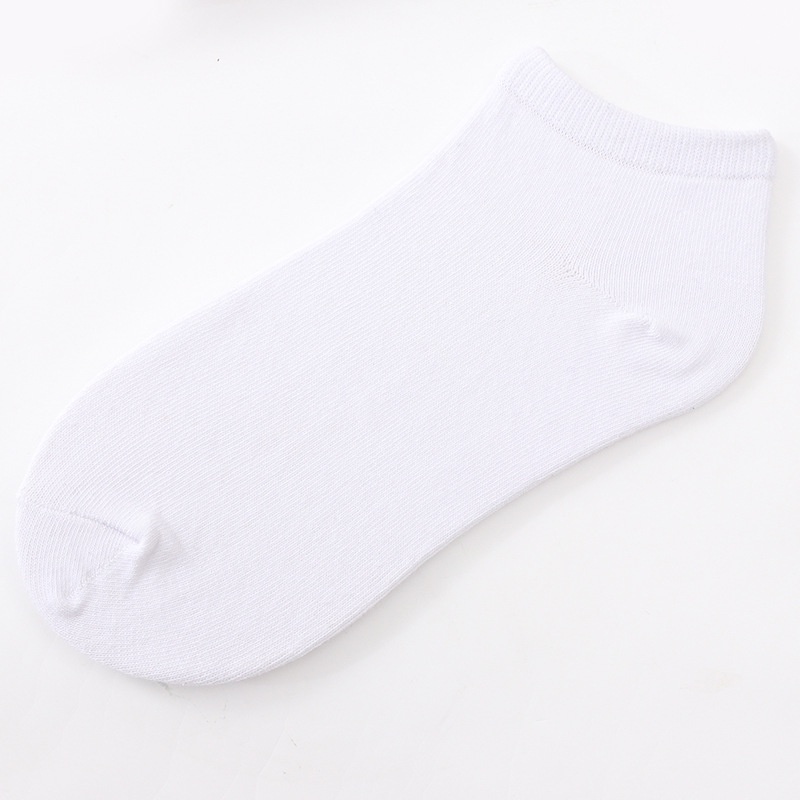 Vớ cổ ngắn cotton trơn nam nữ  Bít tất nam cổ ngắn màu đen - xám - trắng FARU046