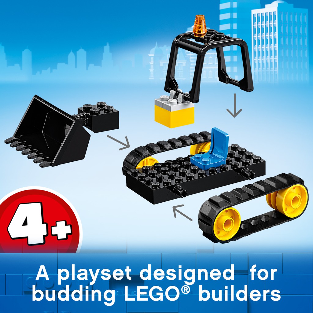 LEGO CITY 60252  Máy Ủi Công Trình ( 126 Chi tiết) Bộ gạch đồ chơi lắp ráp giao thông cho trẻ em