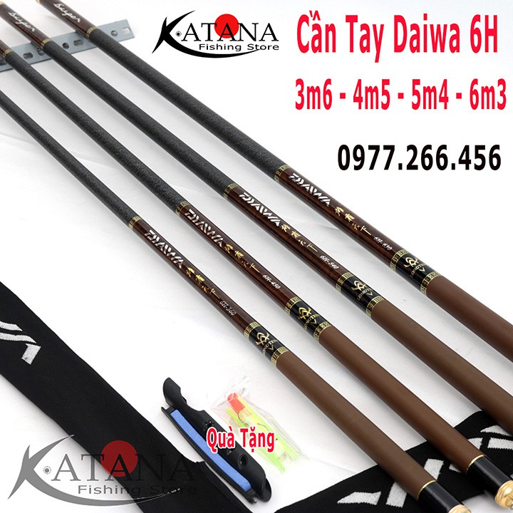 Cần Tay, Câu Đơn Daiwa 6H Nâu Cafe 3m6 - 4m5 - 5m4 - 6m3