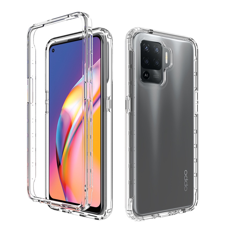 Ốp Điện Thoại Trong Suốt Chống Sốc Màu Gradient Cho OPPO Reno 5 Lite / 6 Lite / 7 Lite / 4 Lite / 8 Lite 5G