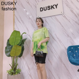 Áo thun nữ màu loang hở lưng cột dây sau lưng - dusky