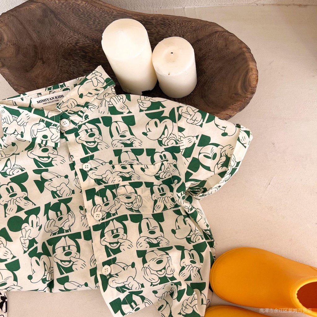 Hàng Mới Về Áo Sơ Mi Tay Ngắn Cổ Bẻ In Họa Tiết Hoạt Hình Thời Trang Mùa Hè Dành Cho Trẻ Em 2022