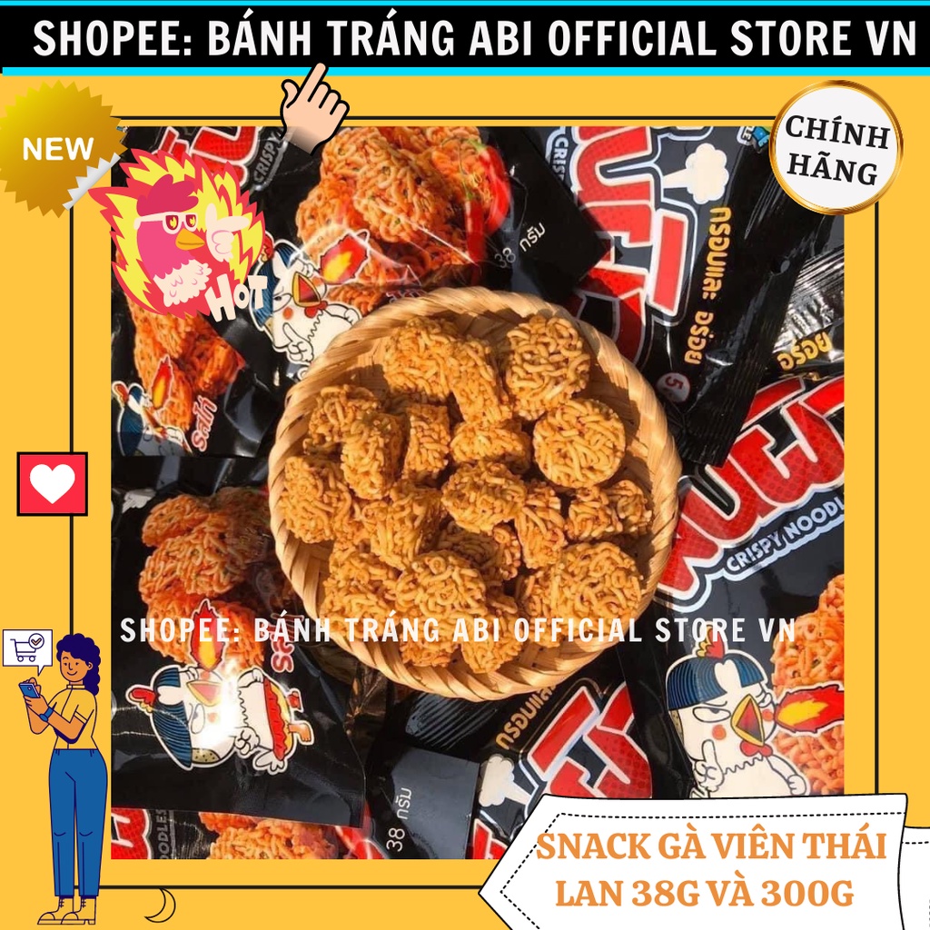 [SNACK MÌ GÀ CAY VIÊN] MÌ TÔM ĂN SỐNG DẠNG VIÊN THÁI LAN 38G VÀ 300G