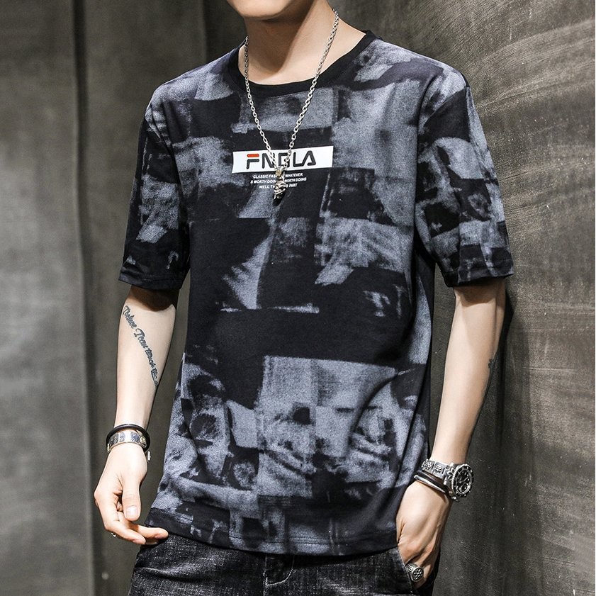 Áo Thun Tshirt Nam Nữ Unisex Chất Vải Thun Loang Fngla MAT168