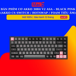 Bàn phím cơ AKKO 3084 v2 ASA – Black Pink (AKKO CS switch / Hotswap / Foam tiêu âm)