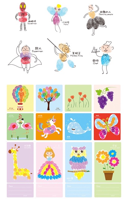 Màu vẽ Finger Painting vẽ với ngón tay cho bé