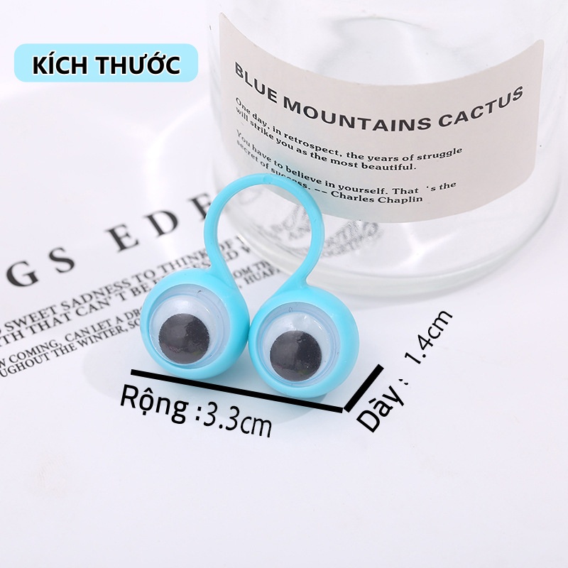 Đồ chơi nhẫn đeo ngón tay Hapi Toys - Đồ chơi nhẫn hình mắt vui nhộn bằng nhựa Nhẫn mắt giả di chuyển nhiều màu