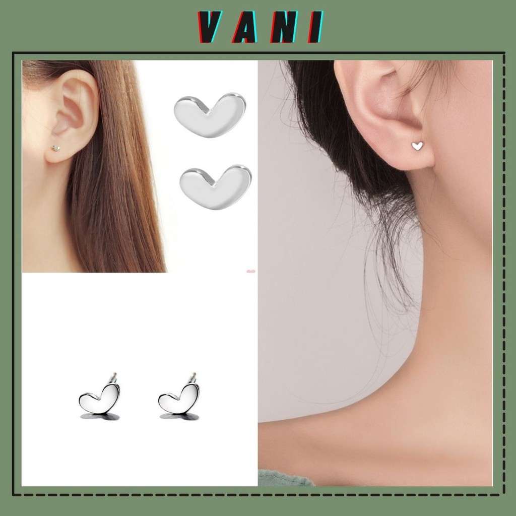Bông Tai Hình Trái Tim Siêu Mini Dễ Thương - Vani Store [TS000178]
