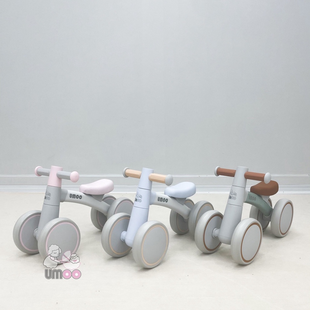 Xe chòi chân cho bé Umoo Chính Hãng mẫu mới nhất 2023 - Xe tập đi cho bé thiết kế siêu nhẹ, nhỏ gọn cho bé vận động