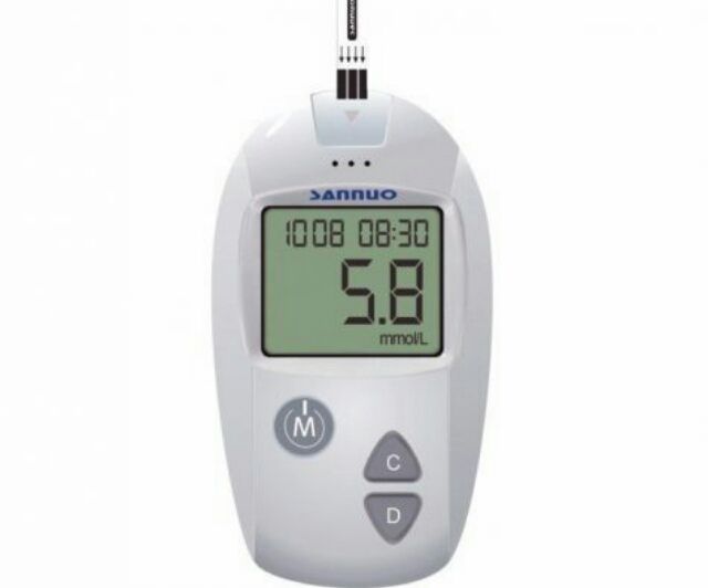 Máy đo đường huyết Sinocare Safe-Accu máy mmol/l + Tặng 50 que thử và 50 kim chích máu