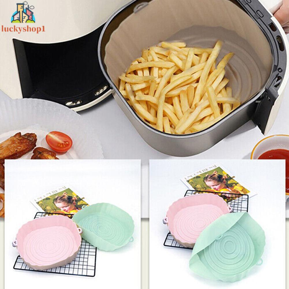 Mới không dính Silicone Oil Air Fried Pan Silicone Baking Pan Không khí Fried Pan Khay tái sử dụng Silicone Baking Pan