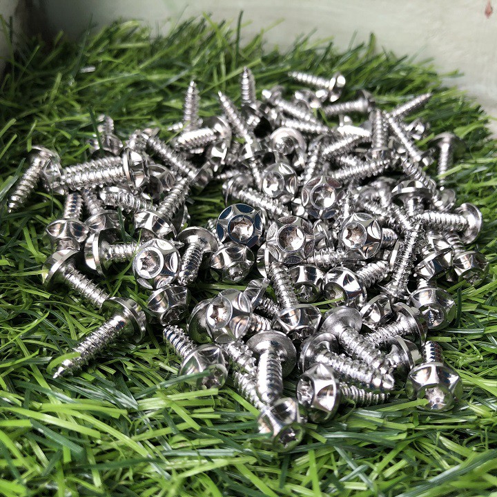 ốc inox xoắn CNC [mẫu ngôi sao] - 4li15 (m4x15) xoắn - [FREESHIP XTRA] - gắn dàn áo Vario/Click