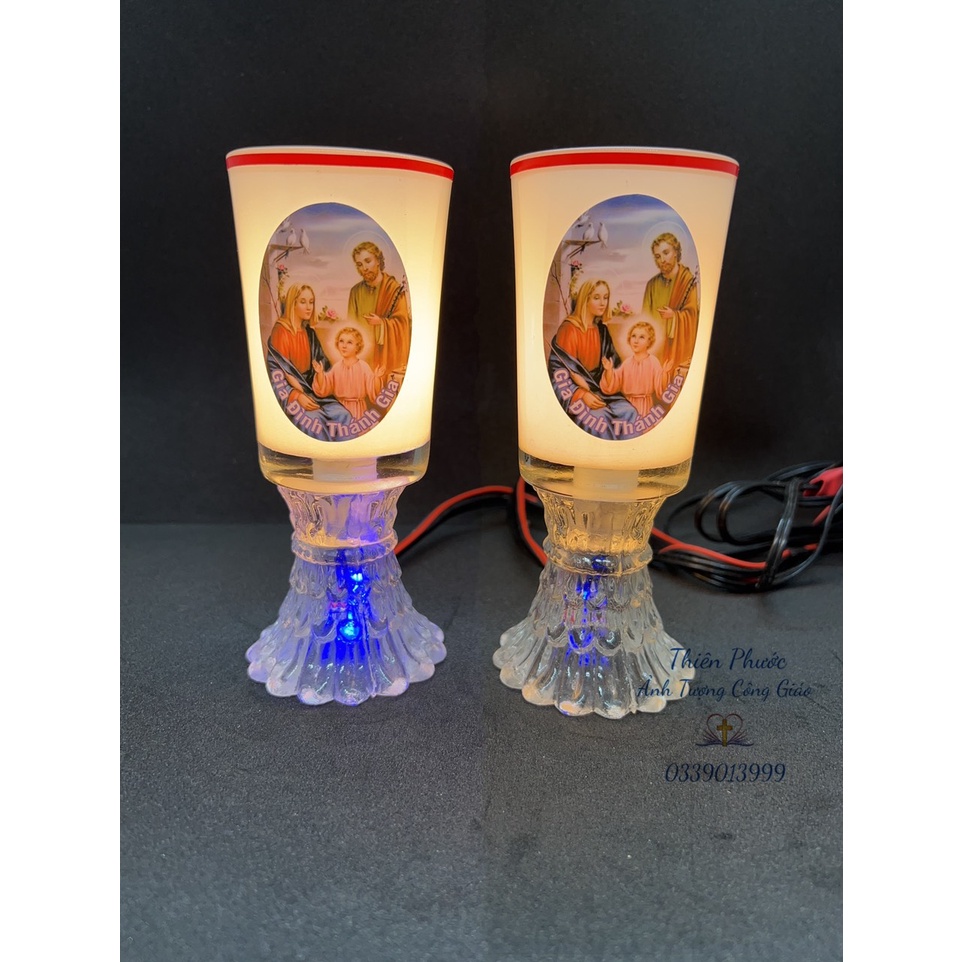 Đèn Công Giáo - Đèn Ly Điện Thuỷ Tinh Công Giáo L2