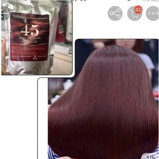 thuốc nhuộm tóc tự cân bằng phủ bạc sasaba 450ml (màu đỏ mã 45)